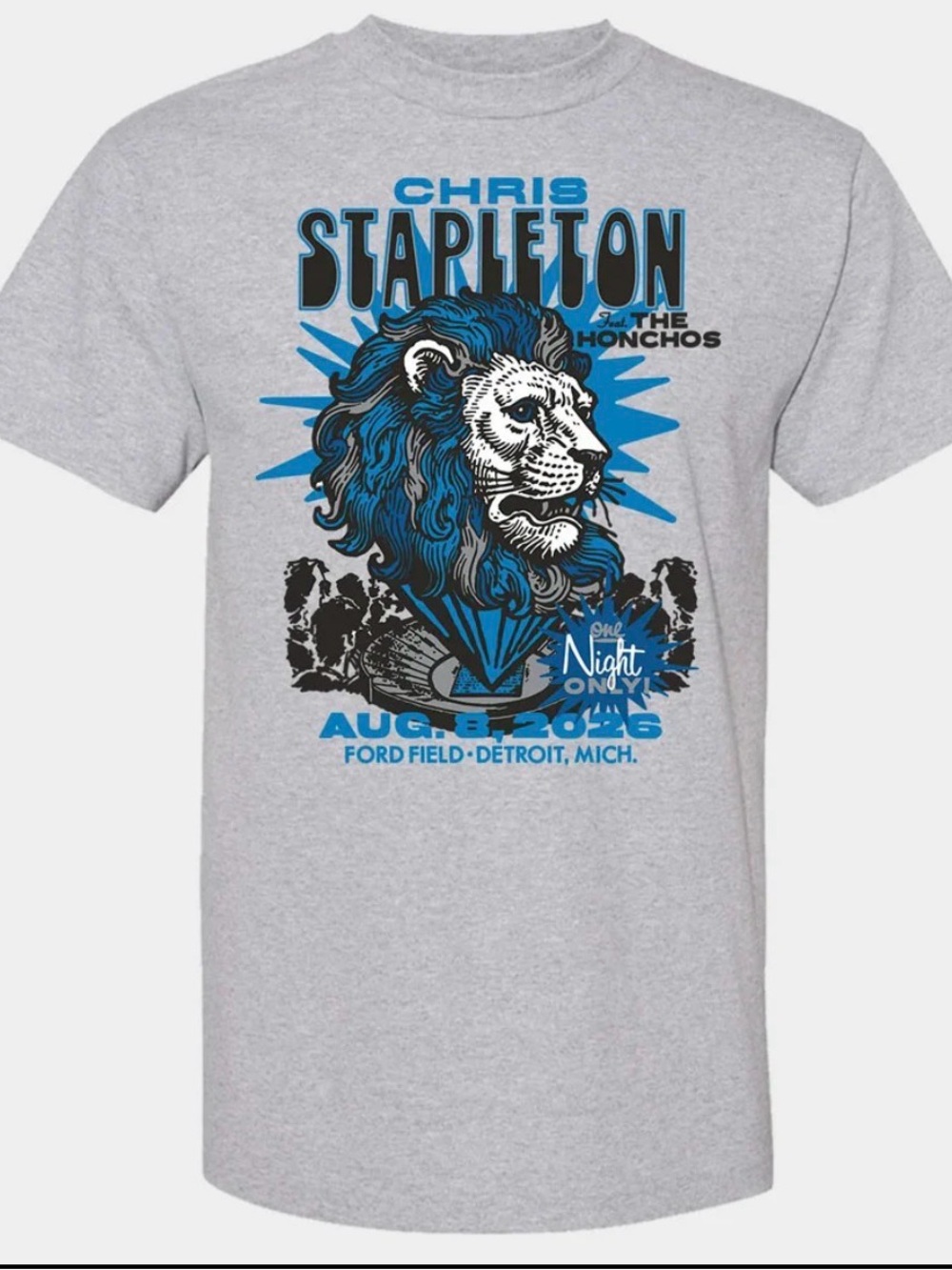 Chris Stapleton 2026 Tour Detroit @Ford Field 8/8 show SMALL BRAND NEW
